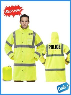 High Visibility Reflective Waterproof Rain Jacket Safety Workwear